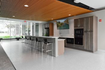 Club room with event kitchen